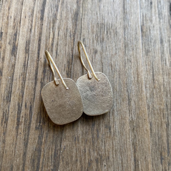 Vintage Amy Faust Sea Glass & Sterling Silver Wire Earrings - Picture 7 of 12